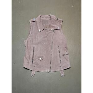 [BLANKNYC] Leather Tan‎ Moto Vest Women's Size Large